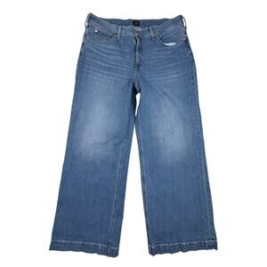 J.Crew Classic Wide-Leg Jeans Women's 32 Medium Wash Blue High Rise